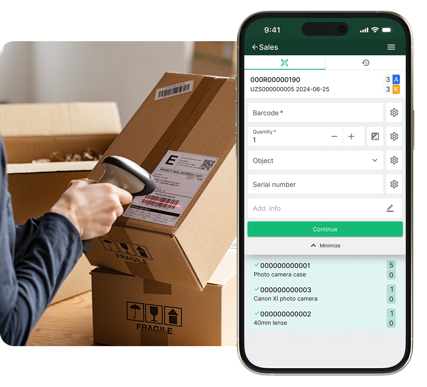 mscan warehouse scanner app