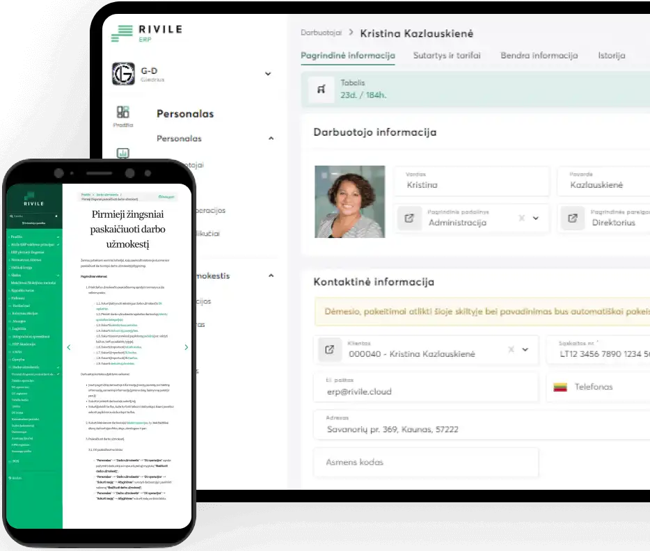 Išbandykite Rivile ERP Personalo ir Darbo užmokesčio modulį